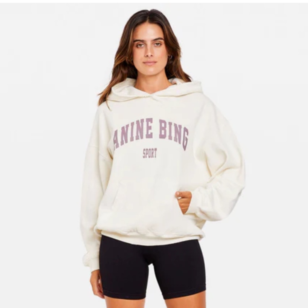 Rare Anine Bing x Terry O’Neill Harvey sweatshirt white and purple medium